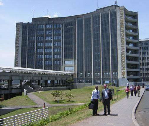 Dr. Marein van Schaaijk and Dr. Alemayehu Geda at the UN Economic Commission of Africa